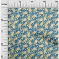 thumbnail image 2 of oneOone Silk Tabby Medium Blue Fabric Floral Sewing Fabric By The Yard Printed Diy Clothing Sewing Supplies 42 Inch Wide, 2 of 4