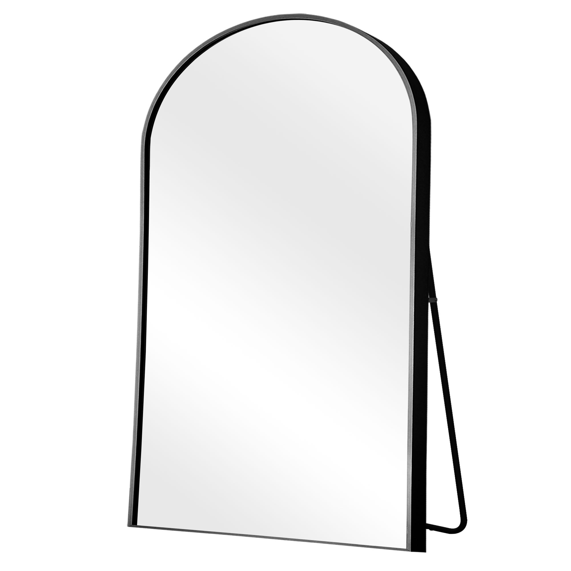 MAYEERTY 71"x32" Arch Full Length Mirror Aluminum Alloy Framed Floor Mirror, Black