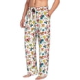 thumbnail image 3 of Kdxio Butterfly Flowers Print Men's Sleep Pajama Pant Lounge Pants with Pockets, 3 of 8
