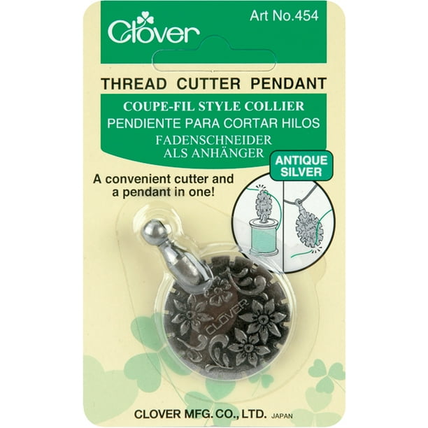 Clover Thread Cutter Pendant-Antique Silver