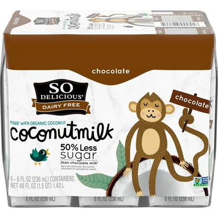 So Delicious Chocolate Coconut Milk, Non-Dairy, Vegan, Plant-Based, 8 fl oz, 6 (The Best Non Dairy Milk)