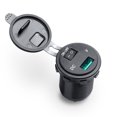thumbnail image 4 of Auto Barco Motocicleta Impermeable Puerto Usb Dual Led Pantalla Digital Adaptador De Cargador Usb Con Interruptor De Voltímetro,18W 12-24V Moyic VI008657-02, 4 of 5