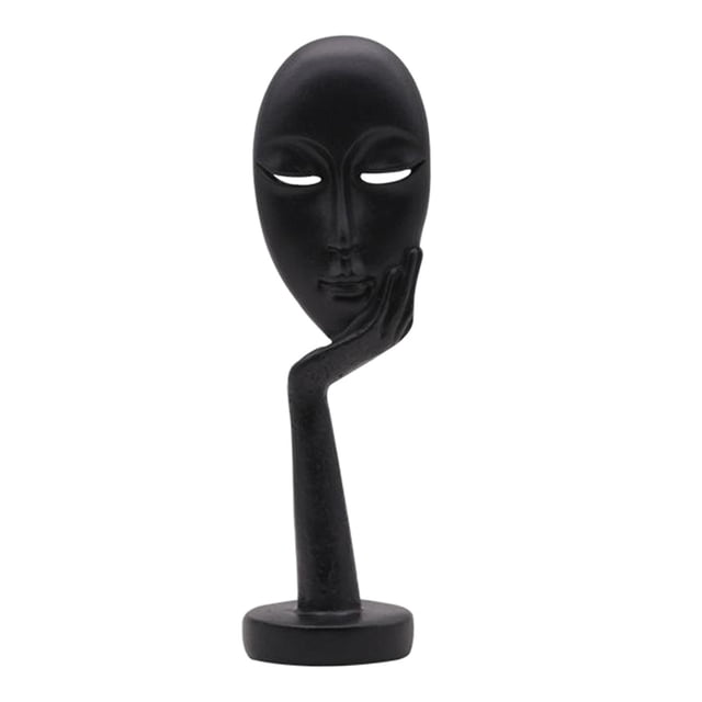 Estatua de pensador de resina Escultura Figuras de personajes Decoración del hogar Obra de arte Elegante El 13x3.5cm