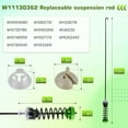 thumbnail image 2 of W11130362 Washer Suspension Rod Kit for Whirlpool Maytag Kenmore Amana WTW5000DW2 WTW5000DW3 MVWC565FW1 MVWC565FW2 MVWX655DW1 MVWX655DW2 Suspension Rod, 2 of 7
