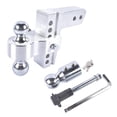 thumbnail image 3 of GELUOXI Aluminum Trailer Hitch Fits 2.5 Inch Receiver 6" Drop/Rise 18500 LBS 1-7/8" 2" 2-5/16" Tri Hitch Balls, 3 of 11