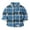Blue, variant on Children Plaid Pocket Long Sleeve Shirt Boys Girls School Uniform Button Up Top Casual Lattice Print Cotton Blend Tops Ages 6M-8Y