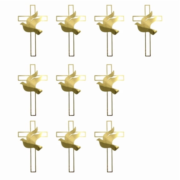AOOOWER Religious Doves Crossed Cake Toppers Plastic Decoration For Baptism Christening