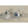 thumbnail image 3 of Eugène Boudin 24x16 Black Modern Framed Museum Art Print Titled - Crinolines on the Beach (C. 1865), 3 of 5