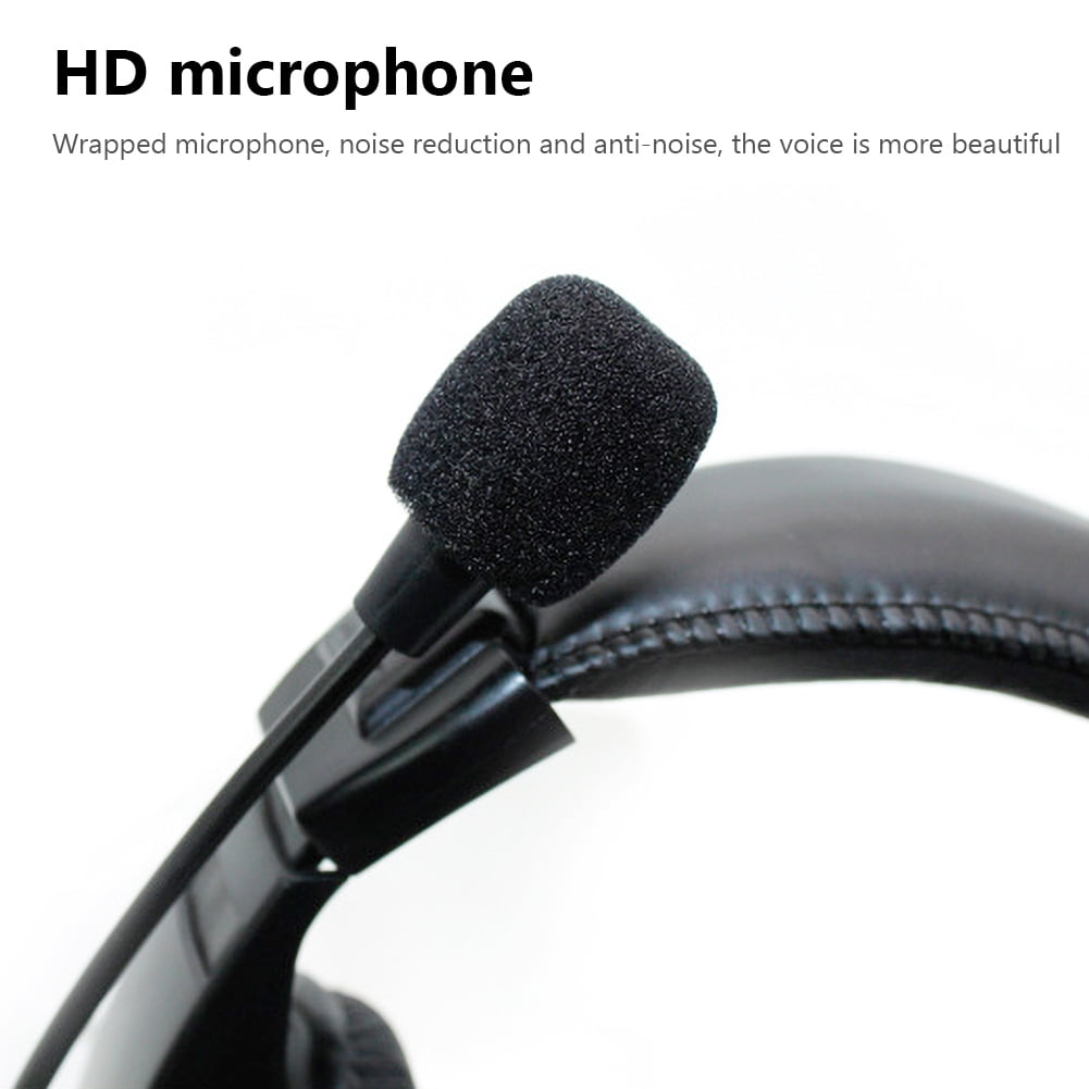 Over-The-Head Computer Headphone USB Headset with Noise Concealing Microphone 3.5MM G750 Headphone with Flexible Microphone Universal,for PC Laptop Desktop Corded Telephone