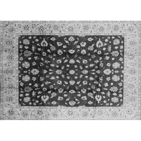 Ahgly Company Indoor Rectangle Oriental Gray Industrial Area Rugs, 3' x 5'