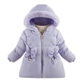 thumbnail image 5 of Baby Winter Coat for Girls Puffer Jacket Zipper Long Sleeve Windproof Jacket Outwear Warm Hooded Outdoor Coats 6-12 Months Winter Coats for Girls, 5 of 5