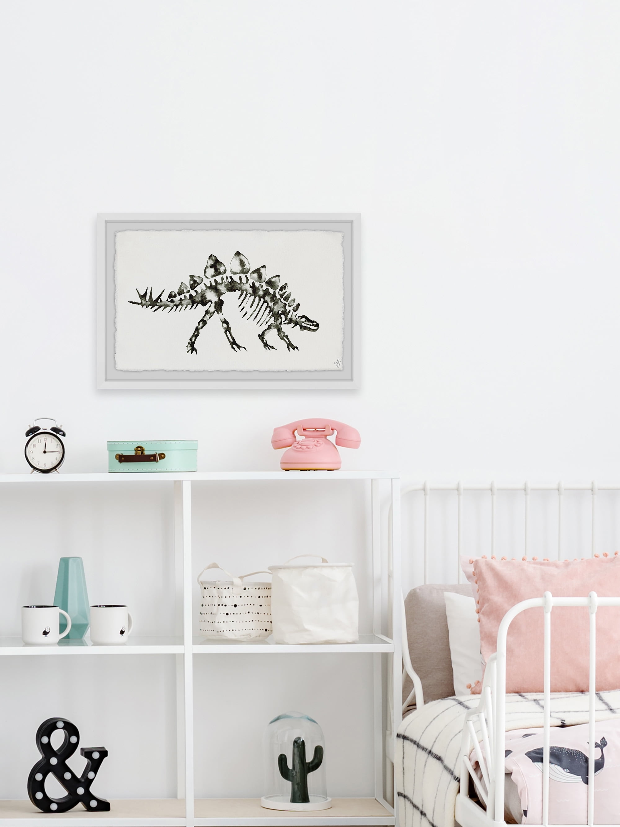 Marmont Hill Stegosaurus Skeleton Framed Wall Art