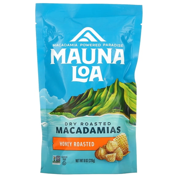 Dry Roasted Macadamias, Honey Roasted, 8 oz (226 g), Mauna Loa