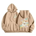 thumbnail image 2 of Byworldtasic Women's Hooded SweatshirtsPreppy Embroidery Floral Hoodie for Teen Girl Women Oversized Hooded Sweatshirt Y2k Vintage Graphic Pullover Top, 2 of 5