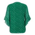 thumbnail image 5 of Green Women Shirts, Women'S 3/4 Sleeve Tops Casual Business Work Blouses Chiffon Shirts,Women Shirts XL, 5 of 8