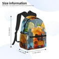 thumbnail image 3 of Fotbe Refreshing Fruit Infused Drinks Lightweight Casual Laptop Backpack for Men and Women, Daily use Waterproof backpack, Backpack for College, 3 of 7