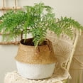 thumbnail image 2 of Rovga Seagrass Wicker Basket Flower Pot Folding Basket Dirty Basket WH, 2 of 9