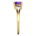 thumbnail image 3 of 1 ct Heart Cut Natural Amethyst Solitaire Engagement Ring for Women in 18K Yellow Gold, 3 of 5