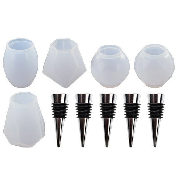 DIY Supply Wine Stopper Crystal Epoxy Casting Molds Household Spherical Alloy Silicone