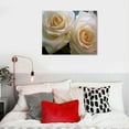 thumbnail image 4 of COMIO  Huge Roses in Pure White Wall Art Painting Pictures Print On Canvas Flower The Picture for Home Modern Decoration, 4 of 4