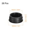 thumbnail image 2 of 26Pack 22mm(55/64") Plastic Hole Plugs Panel Flush Type Knockout Locking Plugs, Black, 2 of 6