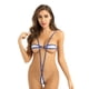 thumbnail image 4 of Conjunto de Bikini con Tanga para mujer, microbikini erótico Sexy erótico, conjunto de lencería de encaje transparente, sujetador sin tirantes, Top con tirantes, bragas inferiores, 4 of 5