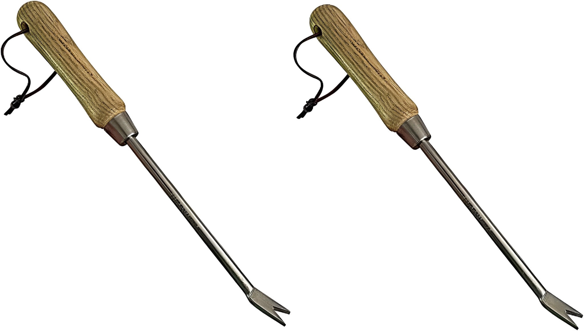 Garden Guru Dandelion Weeder Tool with Ergonomic FSC Wood Handle, Rust