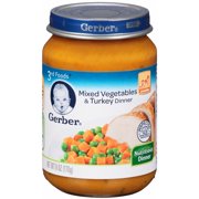 Gerber 3rd Foods Mixed Vegetables & Turkey Purees Dinner 6 oz. Jar