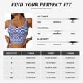 thumbnail image 4 of Rateoe Nautical Anchors Print Womens' Sports Bras Scoop Neck Sports Vest- Padded U Back Seamless High Impact Support, 4 of 7