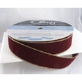 thumbnail image 2 of Wired Burgundy Velvet with Gold Edge Christmas Ribbon 2 1/2" #40 - 50 Yards, 2 of 3