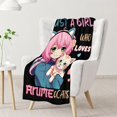 thumbnail image 2 of Blanket for Girls - 50x40 Inches Small Cute Throw for Kids, Teens 8-12 - Just A Girl Who Loves Themed Stuff Blankets Gifts Ideas - Soft Plush Flannel for Camping, Couch, 2 of 6