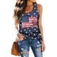 thumbnail image 2 of Camiseta Sin Mangas con la Bandera Estadounidense para Mujer, Camisetas Sin Mangas del 4 de Julio para Mujer, Camisetas Patrióticas con la Bandera de EE UU, Chaleco Azul 5 M, 2 of 5