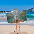 thumbnail image 2 of Yayeee Kids Hooded Towels Toddler Soft Absorbent Beach Bathing Wrap 50" x 23.5", Lake, 2 of 5