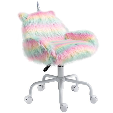 homcom fluffy unicorn office chair product