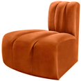 thumbnail image 5 of Meridian Furniture Arc Cognac Velvet Reverse Corner, 5 of 9