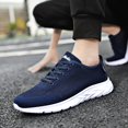 thumbnail image 6 of Sneakers for Men Breathable La𝖼e Up Sneakers with Hollow Out Knit Mesh Upper Fashion Lightweight Running Shoes Comfortable Cushion Trainers Shoes for Summer and Autumn, 6 of 9