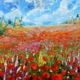 thumbnail image 3 of Bolokofsky, Ronald 12x12 Black Modern Framed Museum Art Print Titled - Flower Garden III, 3 of 5