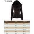 thumbnail image 6 of Made by Johnny Women's Faux Leather Jacket with Hoodie XXL KHAKI, 6 of 6