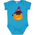 thumbnail image 3 of Inktastic Black Cat, Pumpkin, Cat With Witch Hat, Halloween Boys or Girls Baby Bodysuit, 3 of 5