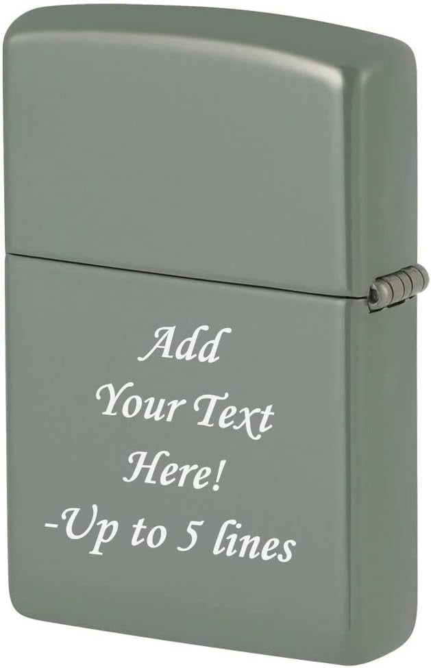 Zippo Lighter - Personalized Message Engraved on Backside for Skull Series2 Windproof Lighter (Death Kiss Sage #48594)