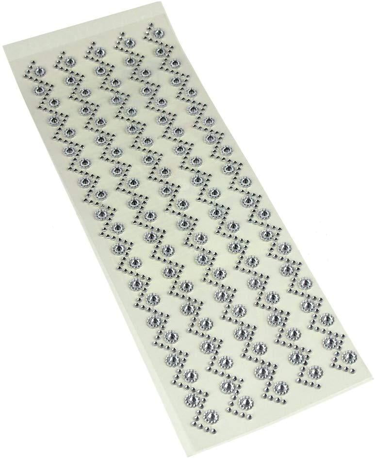 Self Adhesive Wave Daisy Gemstone, 14mm, 5strips