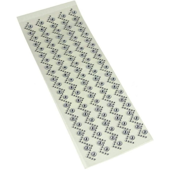 Self Adhesive Wave Daisy Gemstone, 14mm, 5-strips