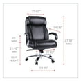 thumbnail image 5 of Alera Maxxis Series Big/Tall Bonded Leather Chair, Black Seat/Back, Chrome Base, 5 of 9