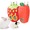 E-Straberry+Carrot, variant on JanYoo Bunny Supplies Food Storage Hay Rack Feeder Rabbit Bag Hanging Manger for Guinea Pigs Chinchilla Gerbils Ferrets