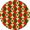 thumbnail image 1 of Ahgly Company Indoor Square Patterned Metallic Gold Area Rugs, 3' Square, 1 of 6