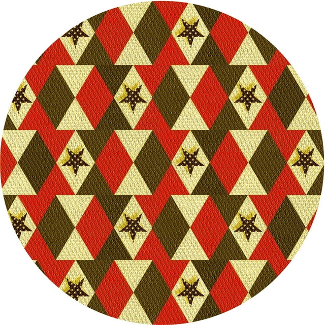 Ahgly Company Tapis d'Intérieur Lavable en Machine Carré Transitionnel Or Métallique, 3 Pieds Carré