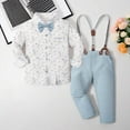 thumbnail image 2 of Jhhlsf Outfits for Boys Sets Formal Dress Shirt Suspenders Pants Suit Wedding Party Kids Clothes, 2 of 9