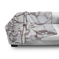 thumbnail image 3 of Marble Print Soft Flannel Fleece Blanket, Dolomite Rocks Pattern with Characteristic Swirls and Cracked Lines Abstract, Cozy Plush for Indoor and Outdoor Use, 60" x 80", Beige Brown, by Ambesonne, 3 of 6