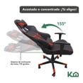 thumbnail image 4 of Silla Gamer Ergonomica Reclinable Gaming Pc Videojuegos naranja 1 KingsHouse by Kingsman 300134, 4 of 7