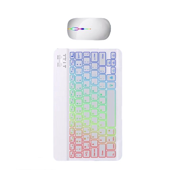 Teclado de Tableta NikouMX con Retroiluminación Teclado Bluetooth Ratón Funcionalidad de Alta Precisión